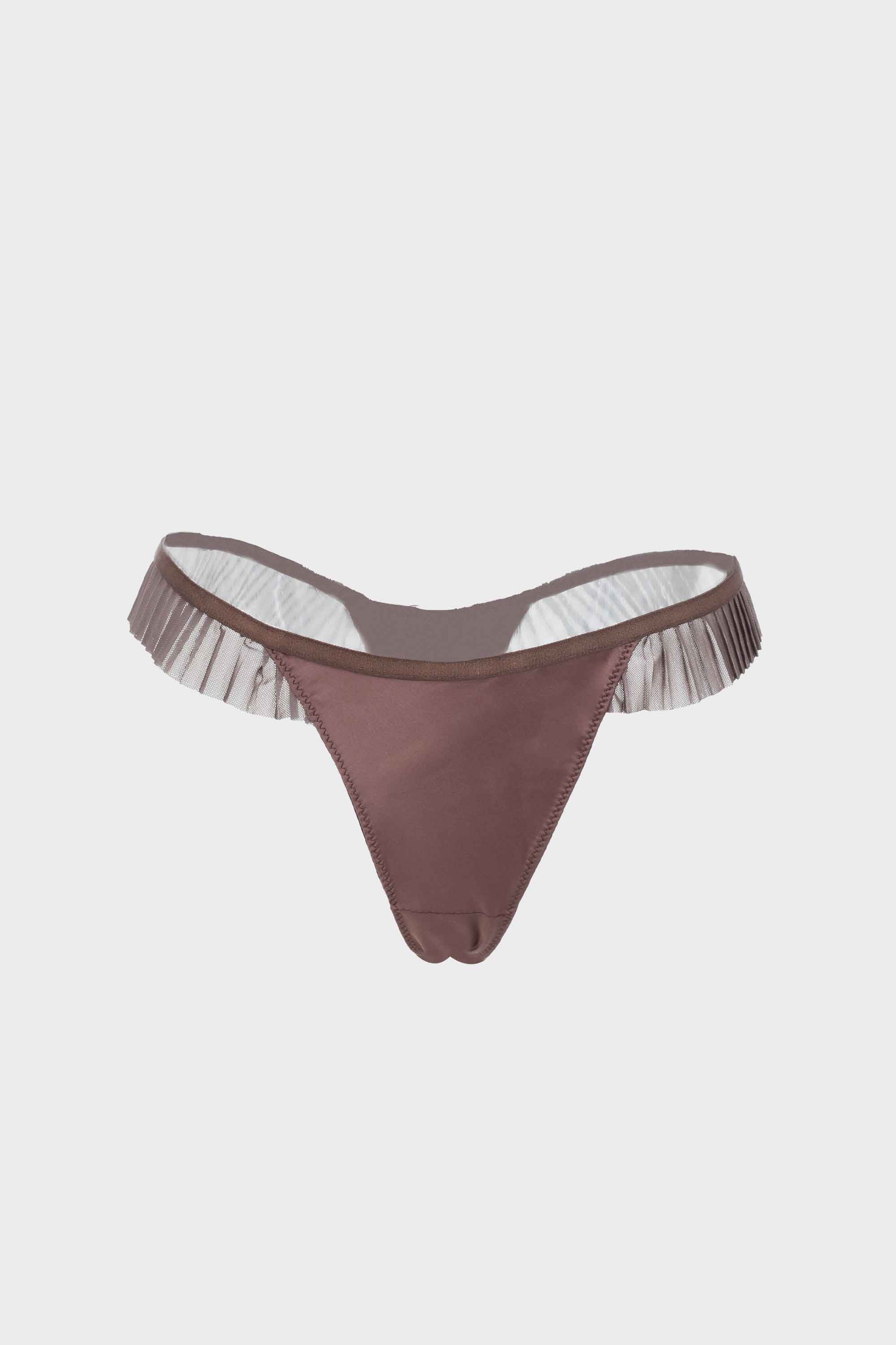ELLIPSE BY MAKENO RUFFLED STRING THONG
