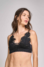 ELLIPSE COTTON LACE WIRELESS BRALETTE