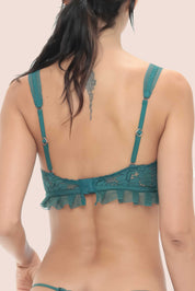Connecting with Culture Lace Bralette Dark Green