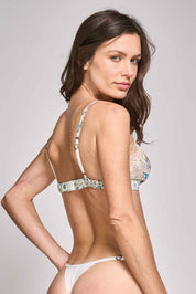 ELLIPSE BY GLORIA SALDARRIAGA COTTON MINIPRINT BRALETTE