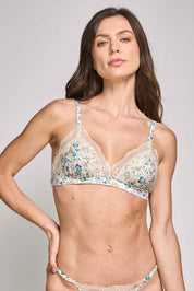 ELLIPSE BY GLORIA SALDARRIAGA COTTON MINIPRINT BRALETTE