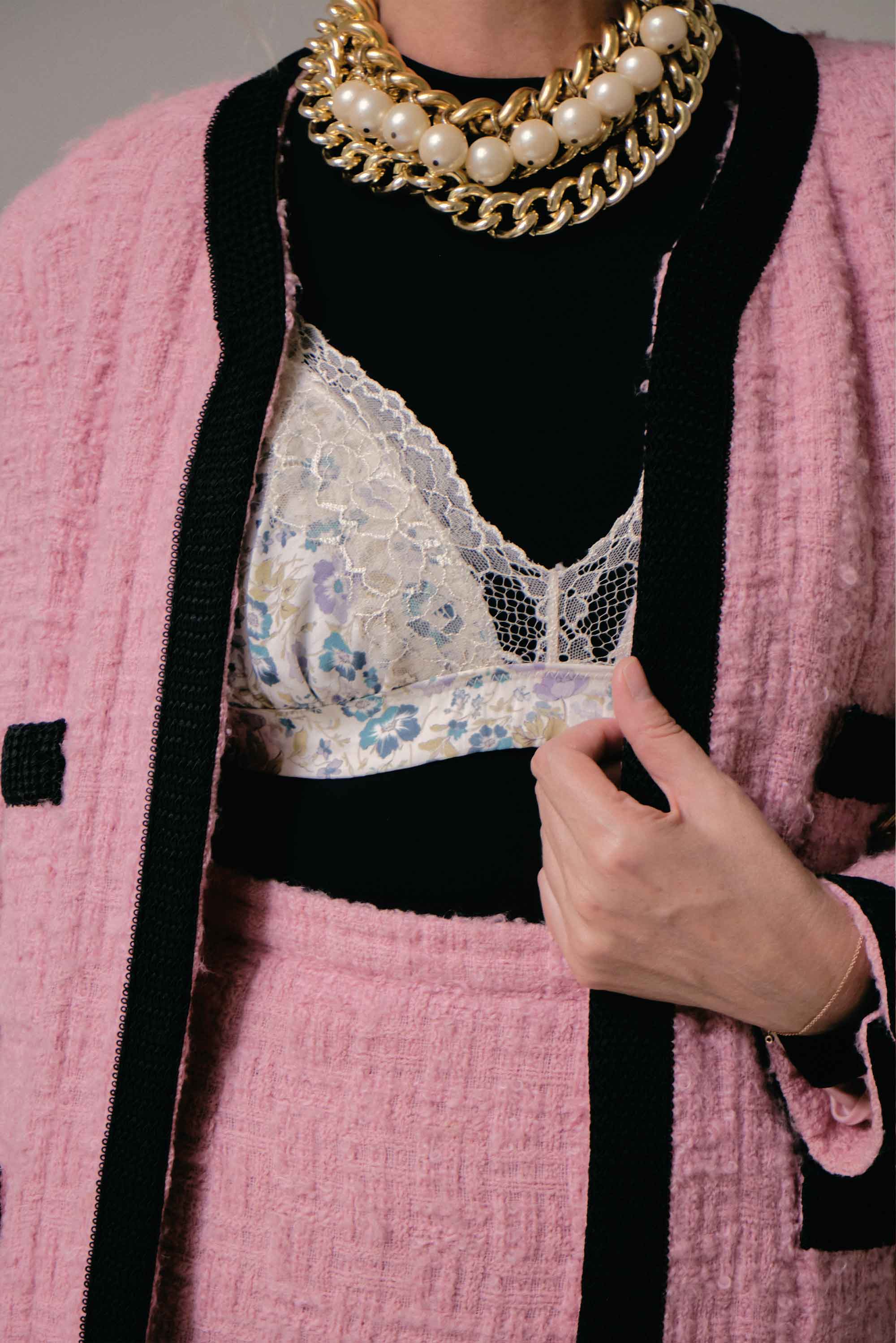 ELLIPSE BY GLORIA SALDARRIAGA COTTON MINIPRINT BRALETTE