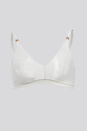 Invisible Wireless Tulle Bra Ivory