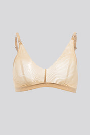 Invisible Wireless Tulle Bra Cream