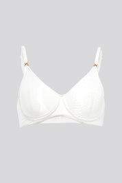 Invisible Wired Tulle Bra Ivory