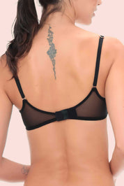 Connecting With Your Inner Self Embroided Tulle Underwire Bra