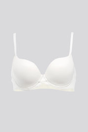 Invisible Lightly Lined Wired Tulle Bra Ivory