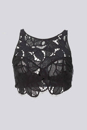 ELLIPSE COTTON LACE UNDERWIRE HALTER BRA