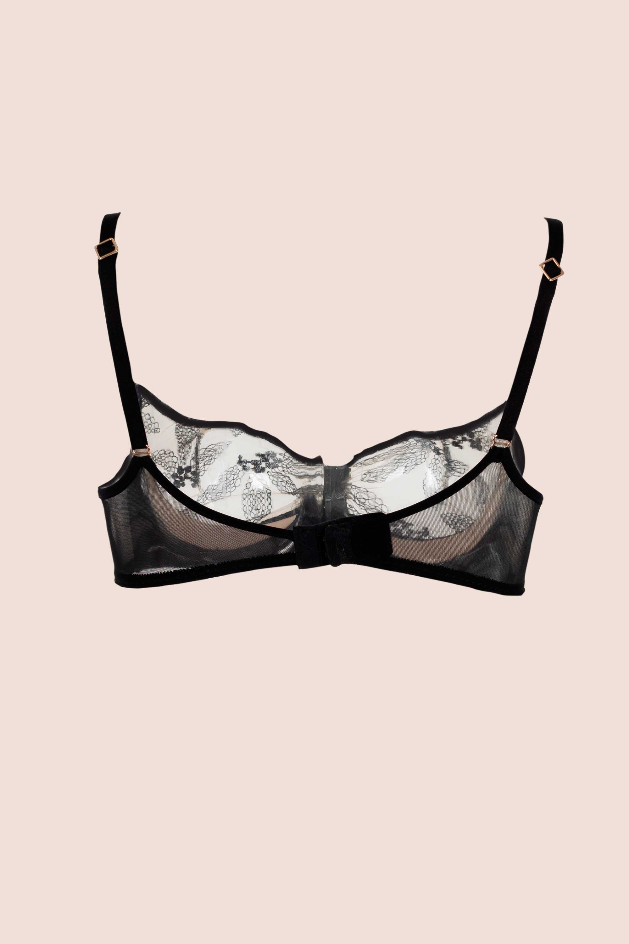 Connecting With Your Inner Self Embroided Tulle Underwire Bra
