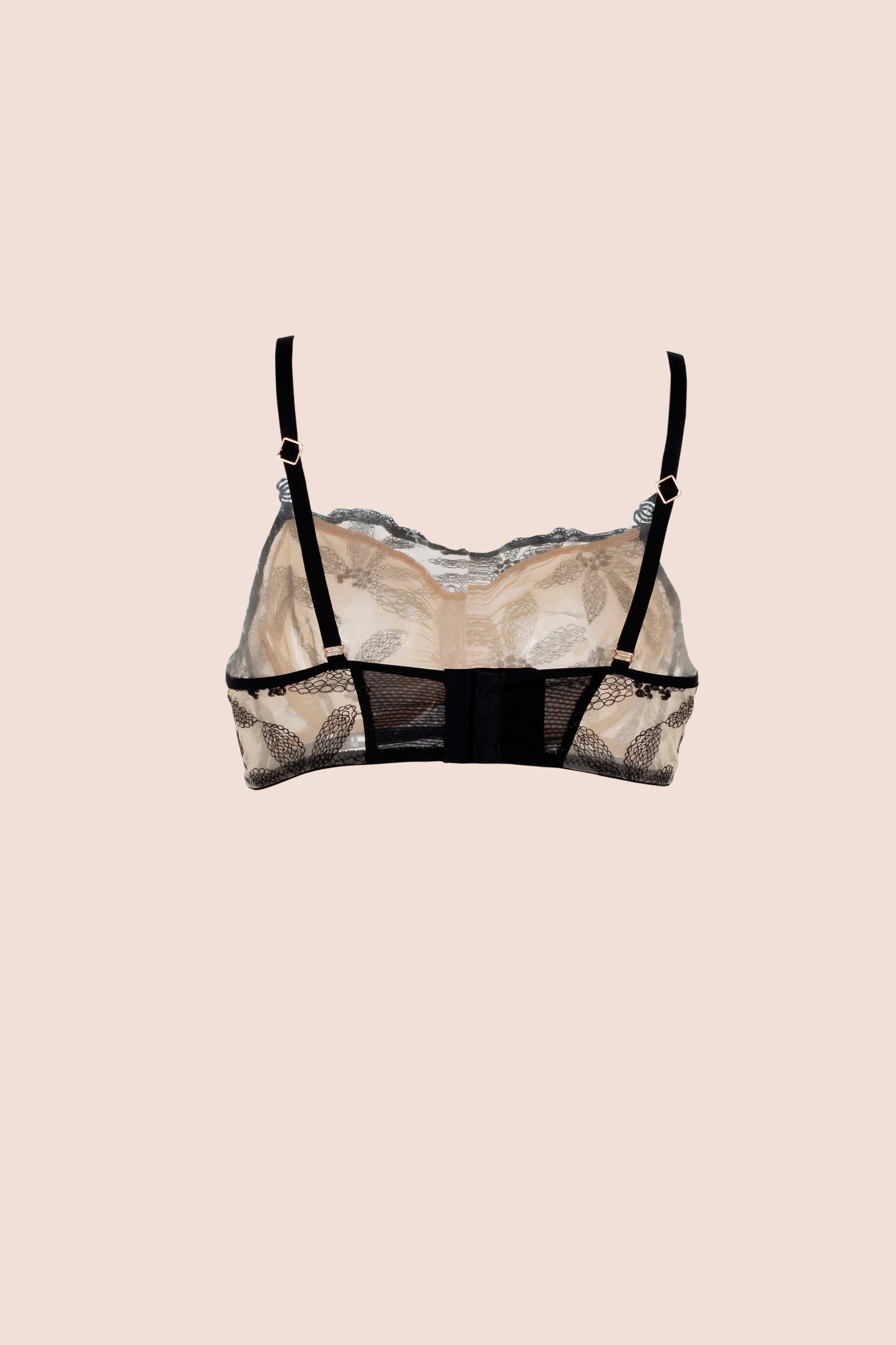 Connecting With Your Inner Self Embroided Tulle Underwire Bra