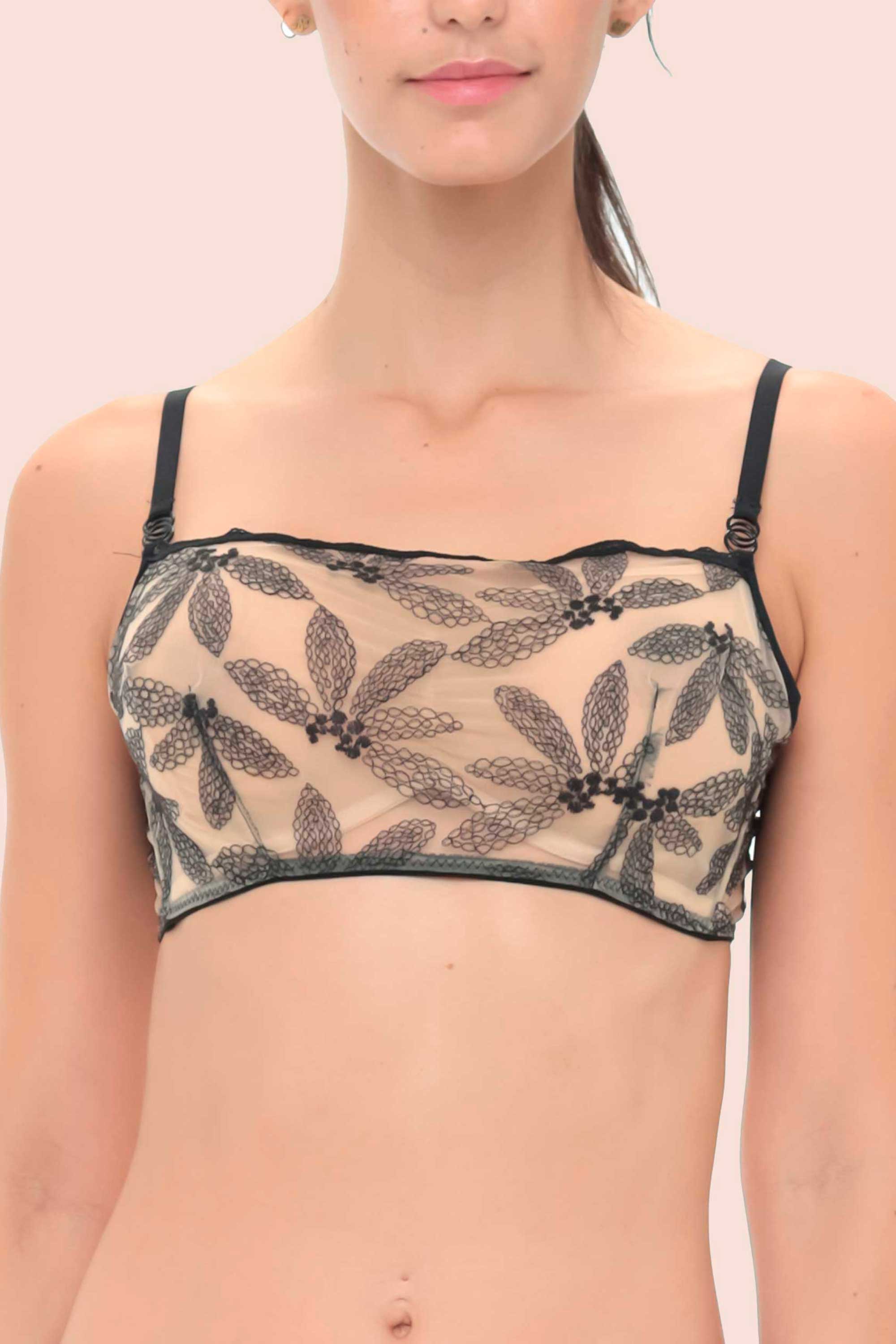 Connecting With Your Inner Self Embroided Tulle Underwire Bra