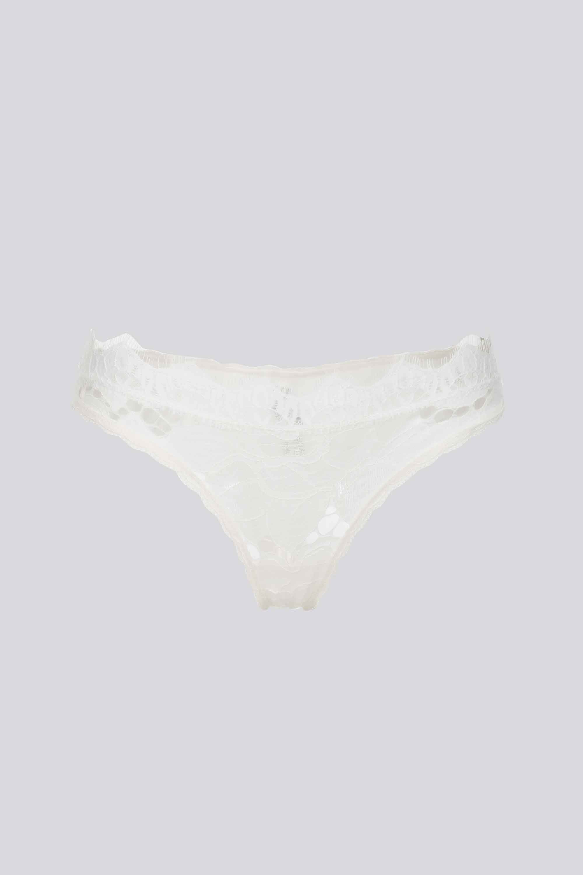 ELLIPSE COTTON LACE THONG