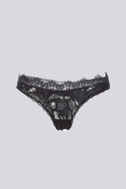 ELLIPSE COTTON LACE THONG