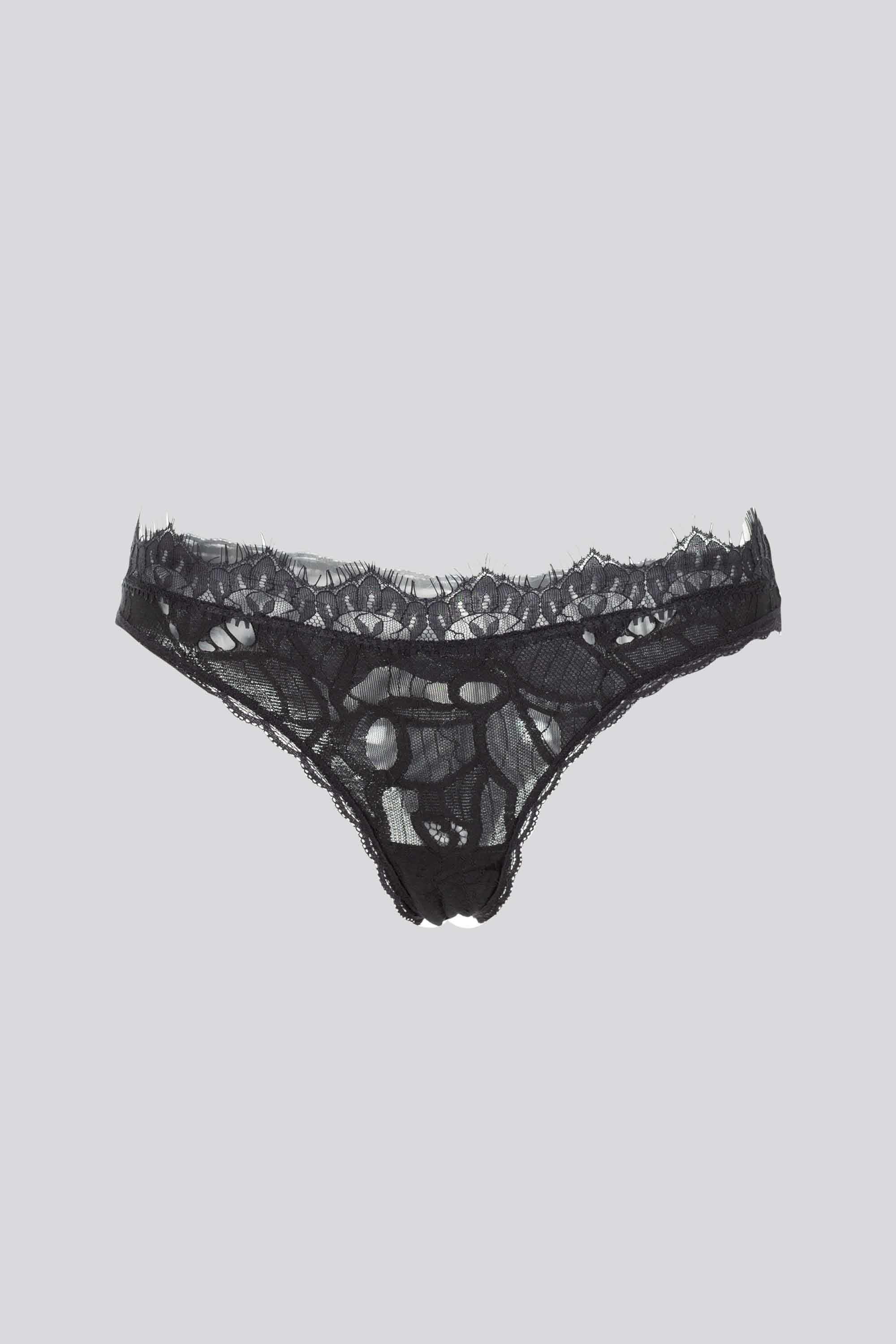 ELLIPSE COTTON LACE THONG