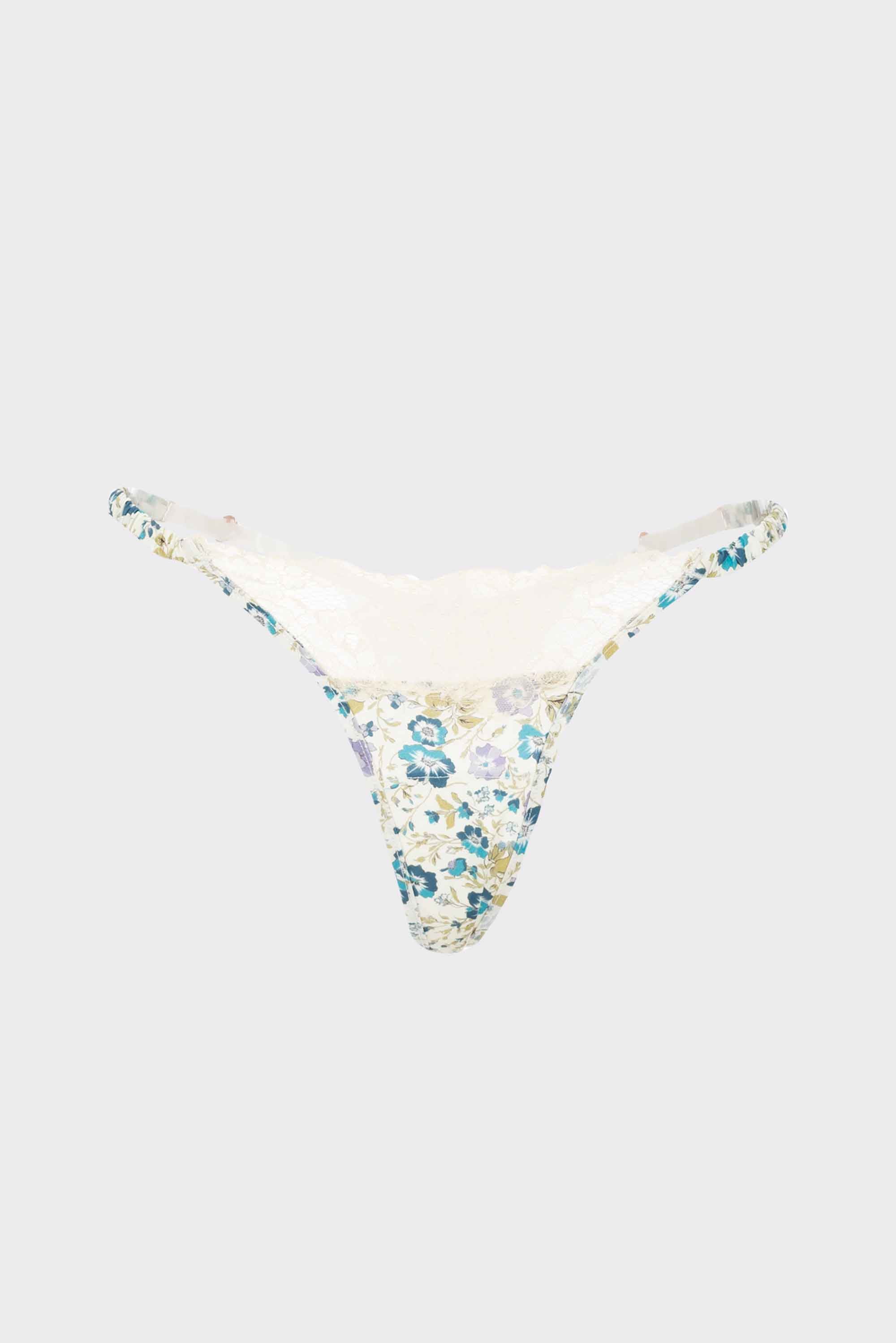 ELLIPSE BY GLORIA SALDARRIAGA COTTON MINIPRINT STRING THONG