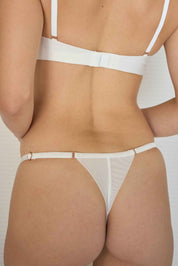 Connecting With Your Inner Self
 Sequin-Embellished String Thong Ivory