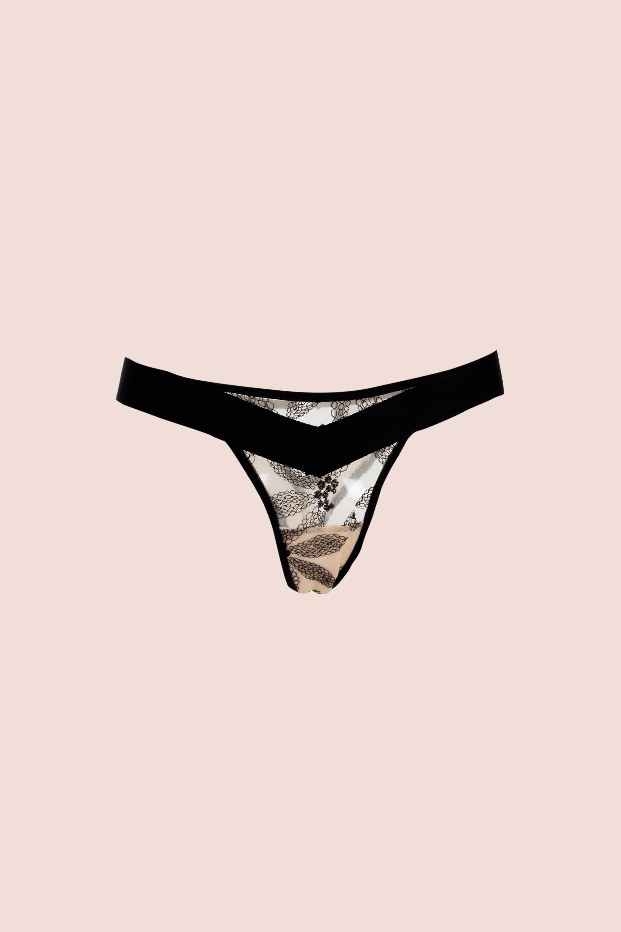 Connecting With Your Inner Self
 Embroided Tulle Thong