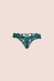 Connecting with Culture Lace Thong Dark Green