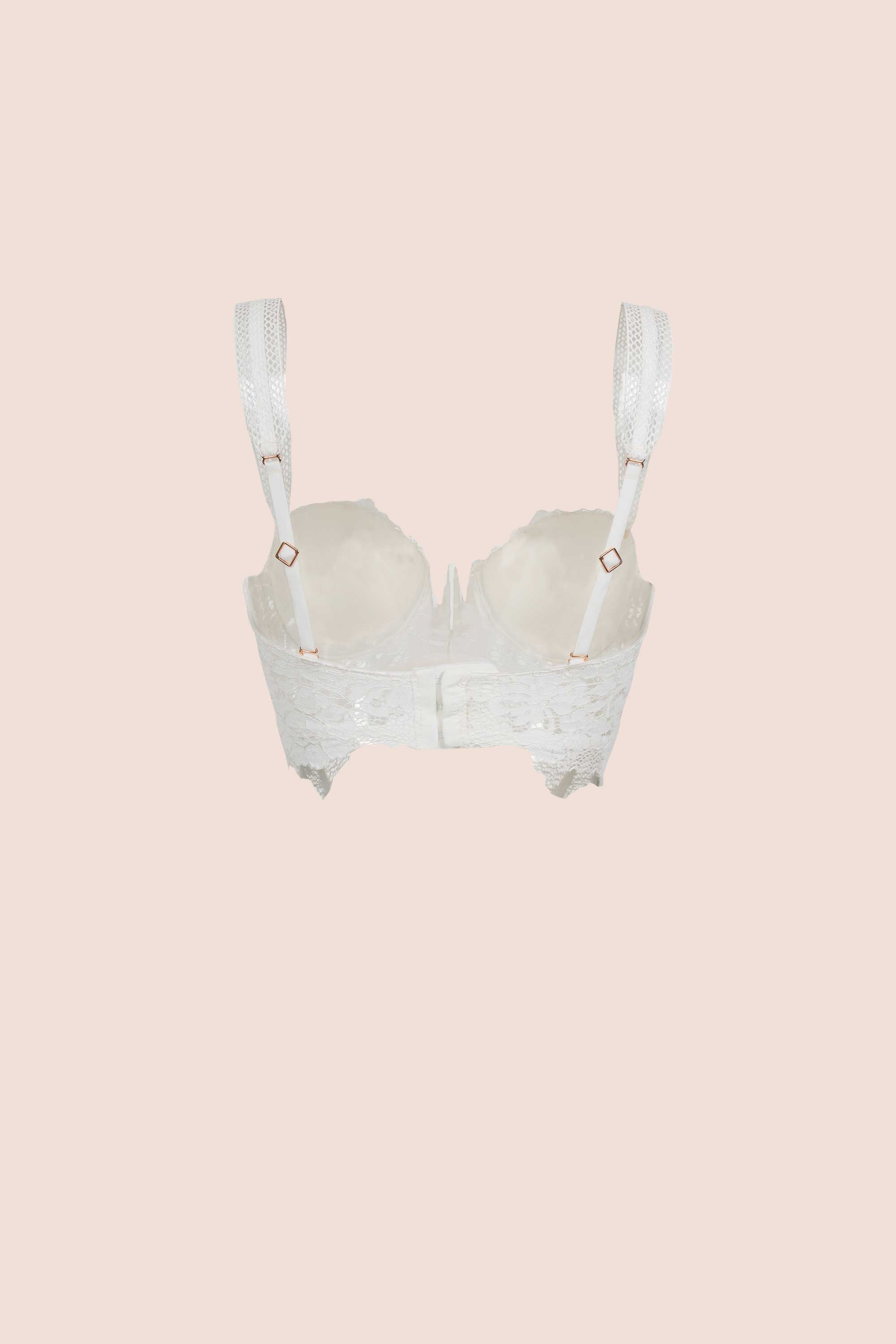 Connecting with Culture Lace Bustier Bra Ivory