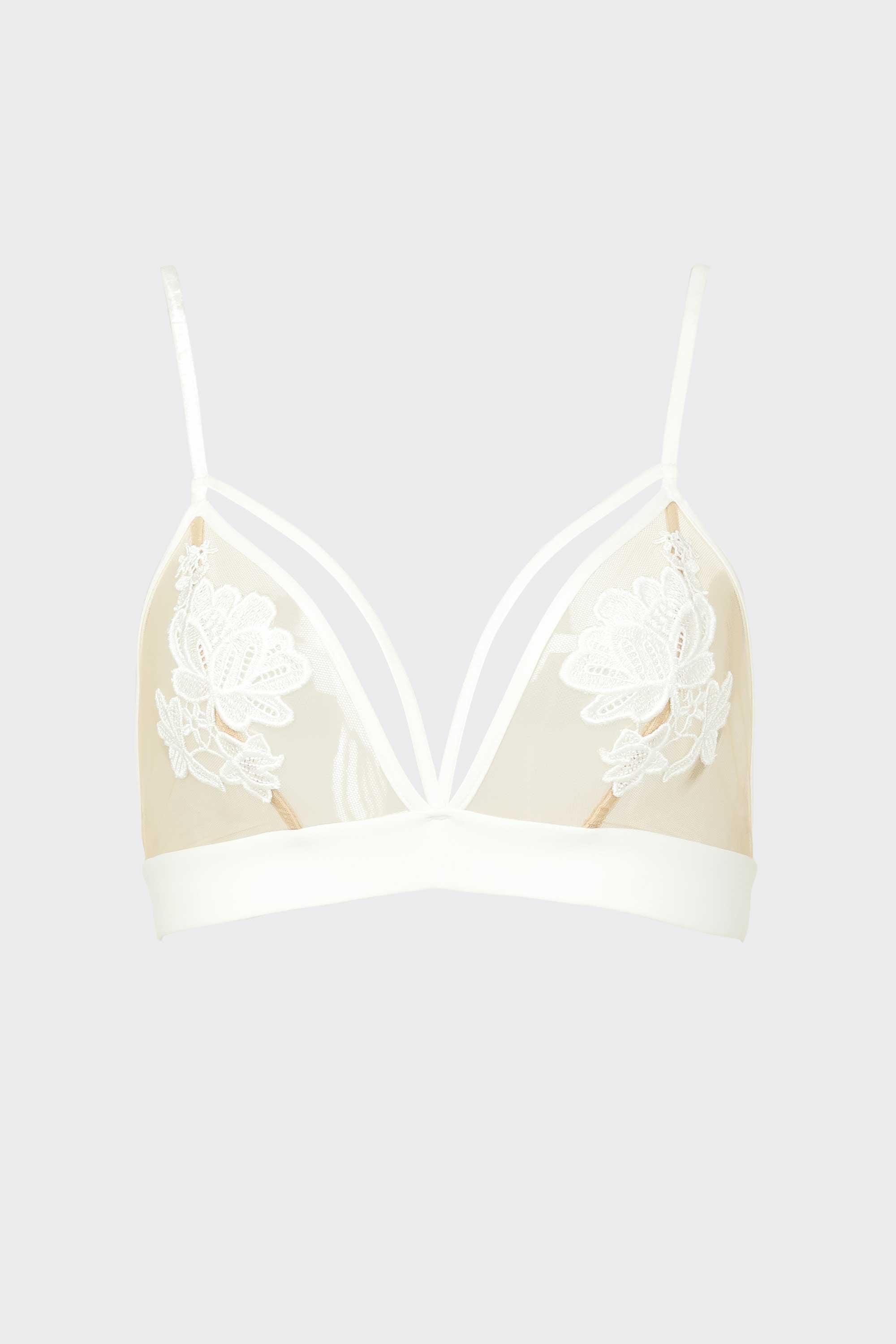 Deluxe Strappy Bralette Bra Ivory