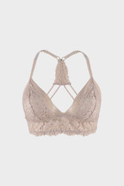 Vintage Wireless Bralette Bra Taupe