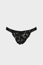 Vintage Lace Thong Black