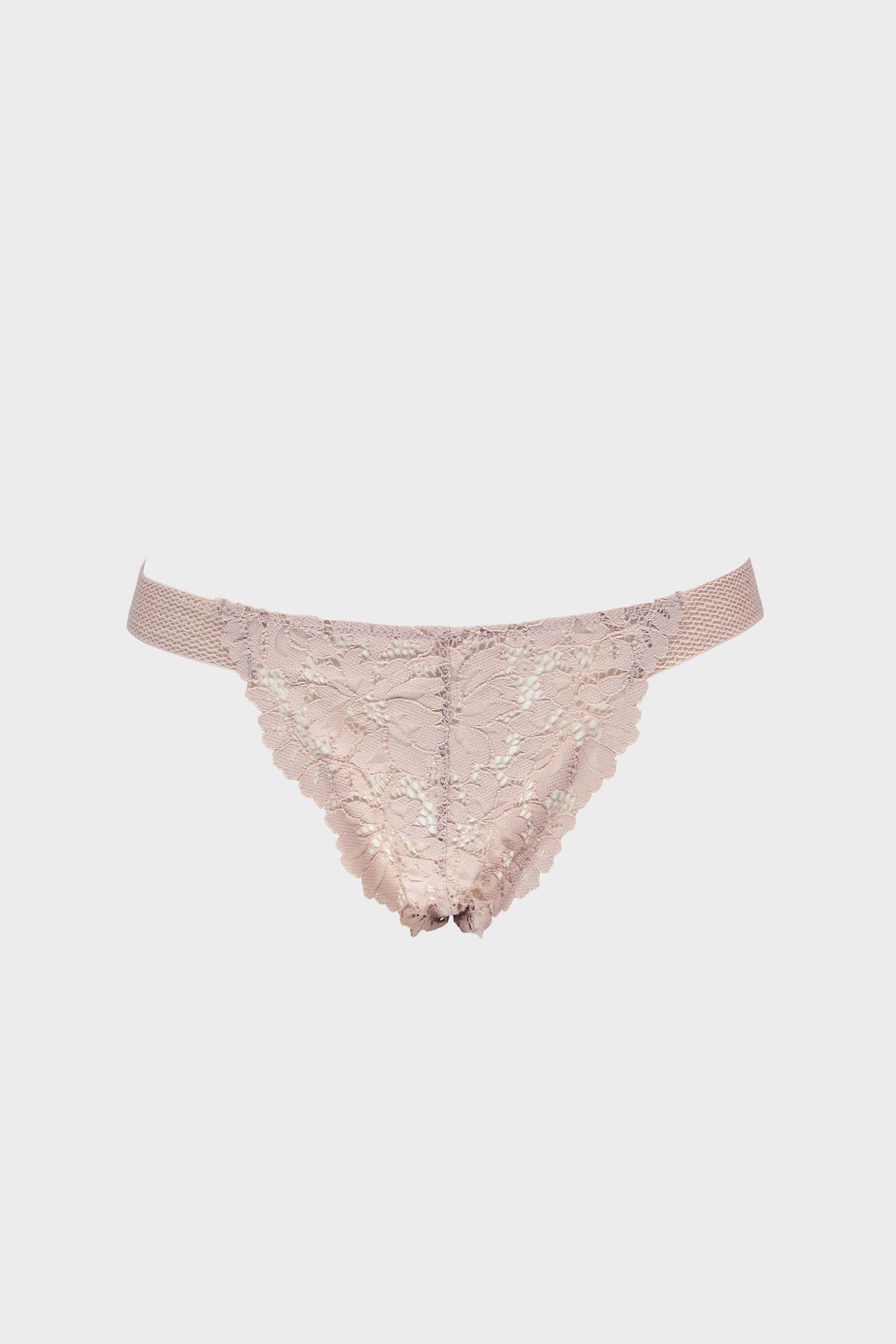 Vintage Lace Thong Taupe