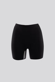 Invisible Low Back Tulle Short Black