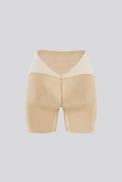 Invisible Low Back Tulle Short Nude