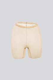 Invisible Mid Tight Tulle Short Cream