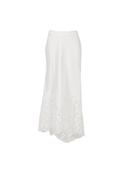 ELLIPSE GLOW SATIN MIDI SKIRT