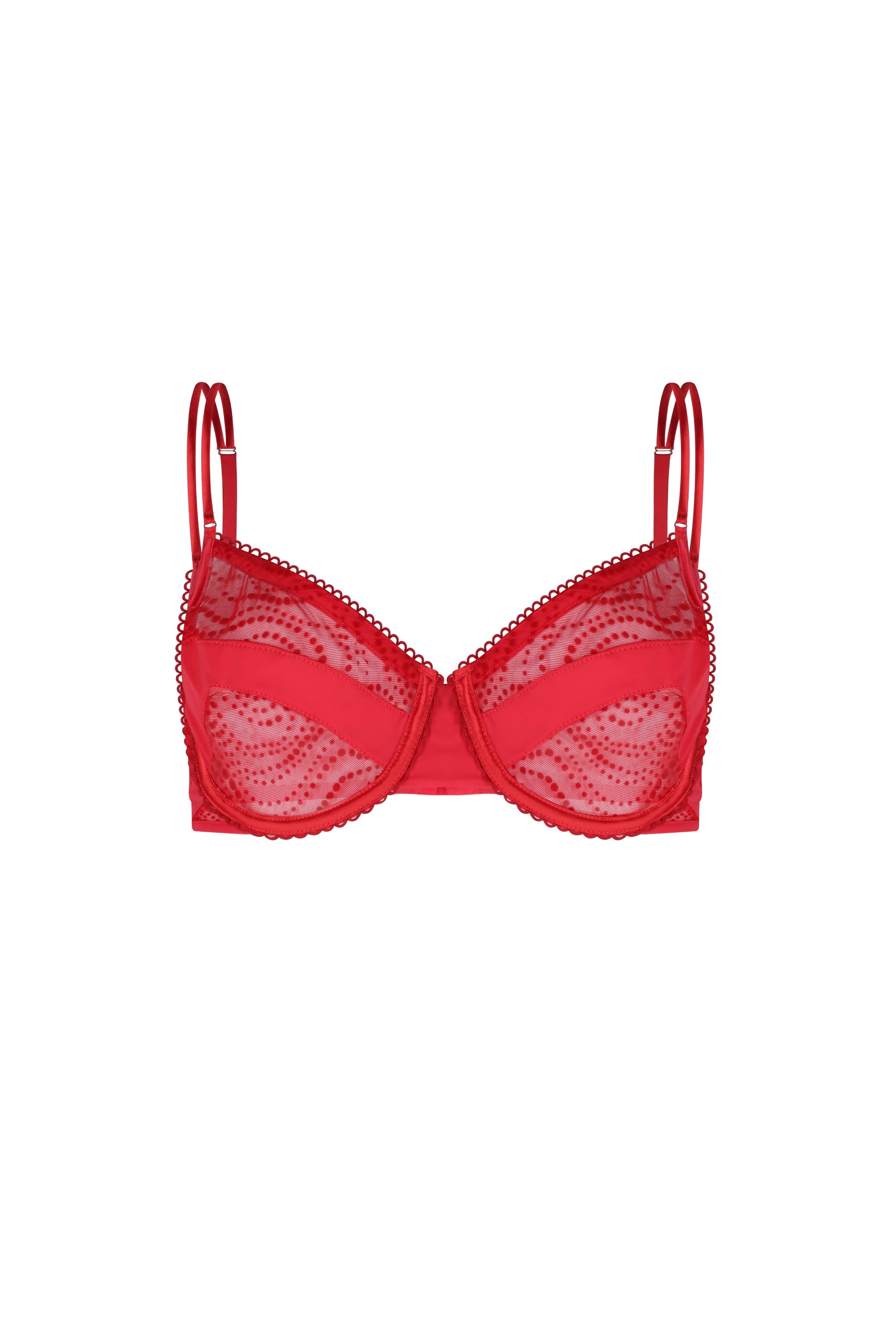 ELLIPSE ECHOES UNDERWIRE BRA RED