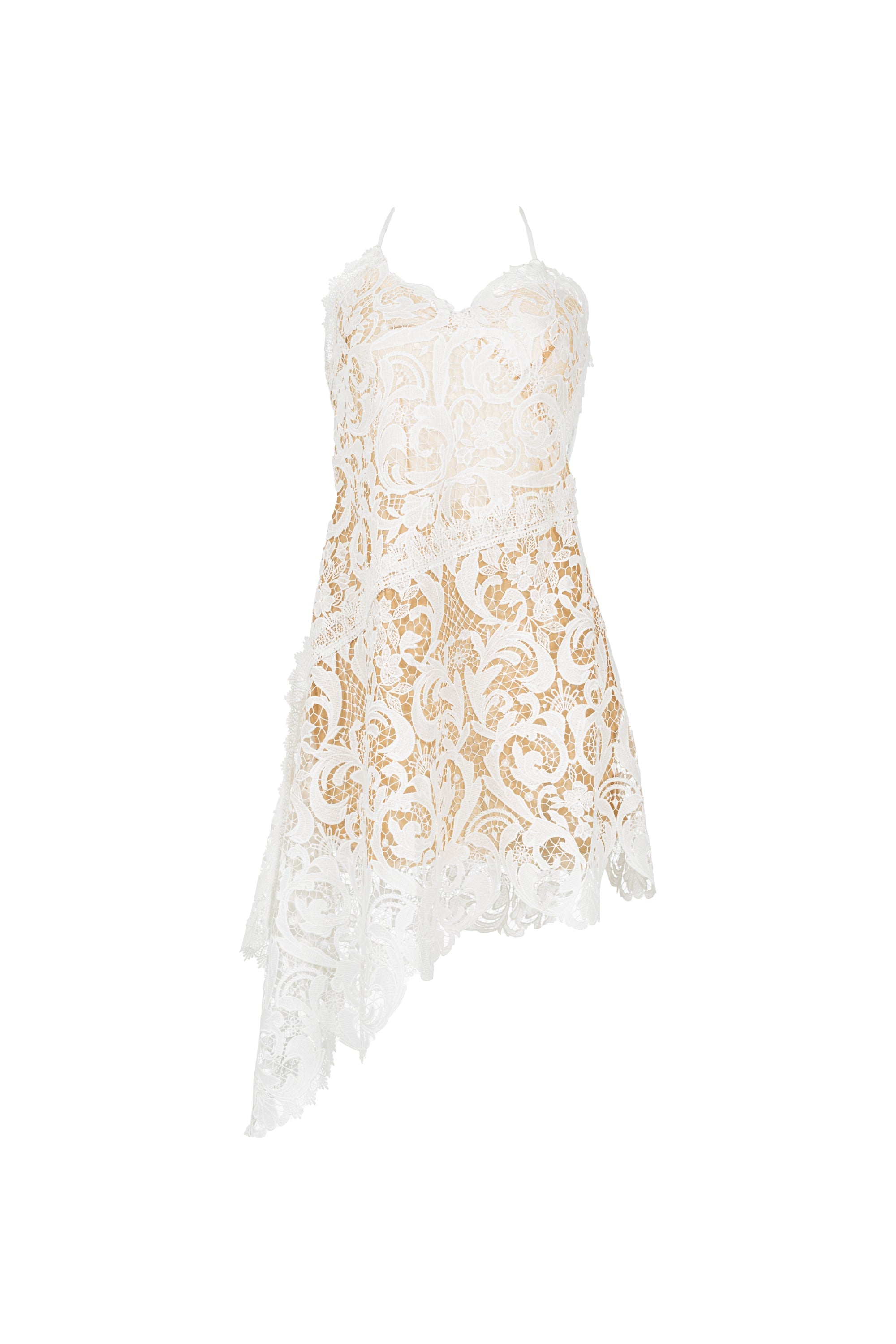 ELLIPSE GLOW LACE MINI DRESS