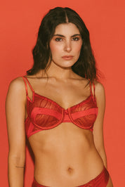 ELLIPSE ECHOES UNDERWIRE BRA RED