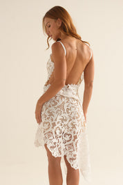 ELLIPSE GLOW LACE MINI DRESS