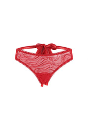 ELLIPSE ECHOES OPEN GUSSET THONG RED