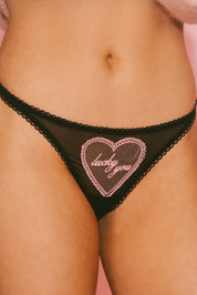 ELLIPSE ECHOES DUO THONG BLACK