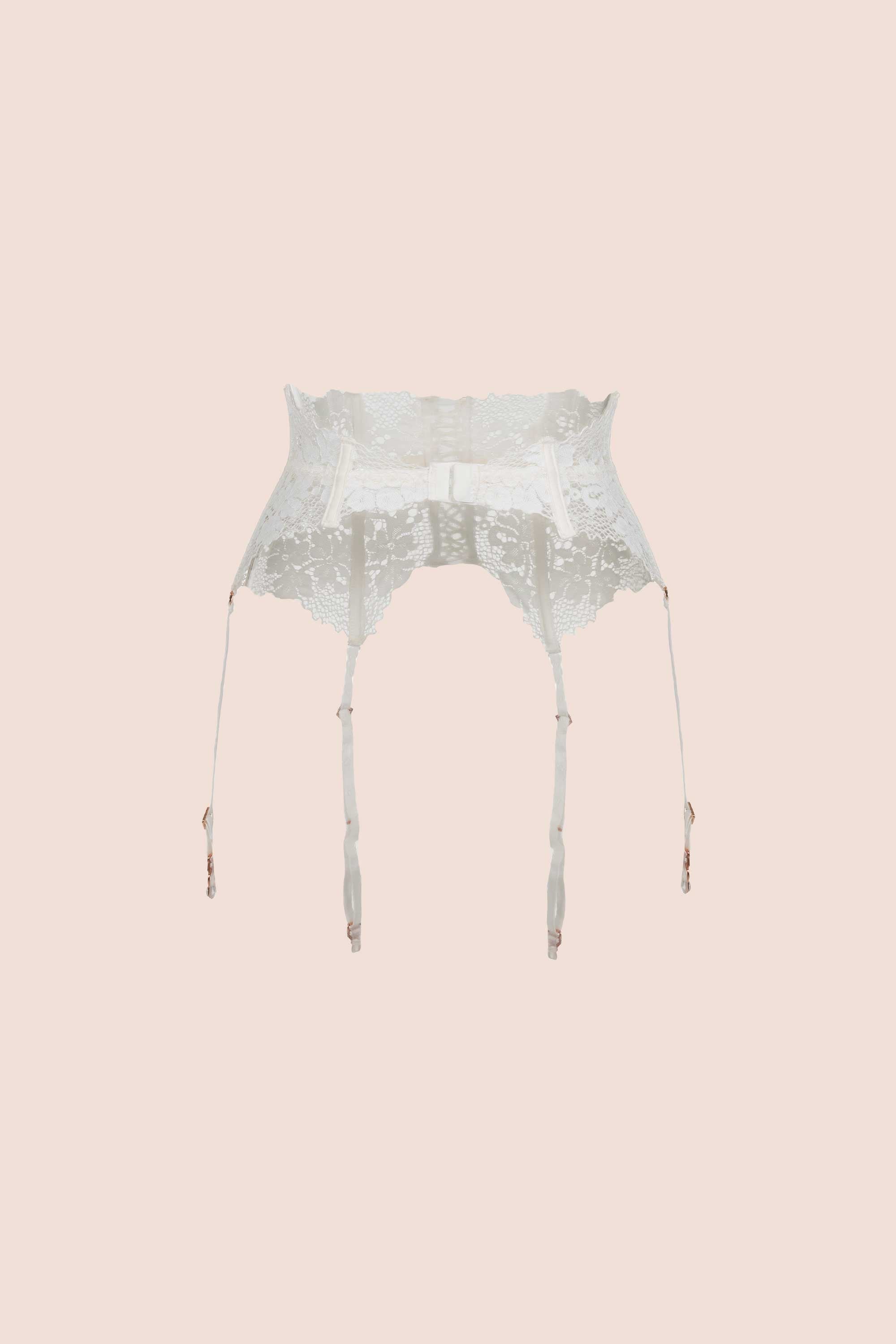 Connecting with Culture Lace Garter Belt Ivory