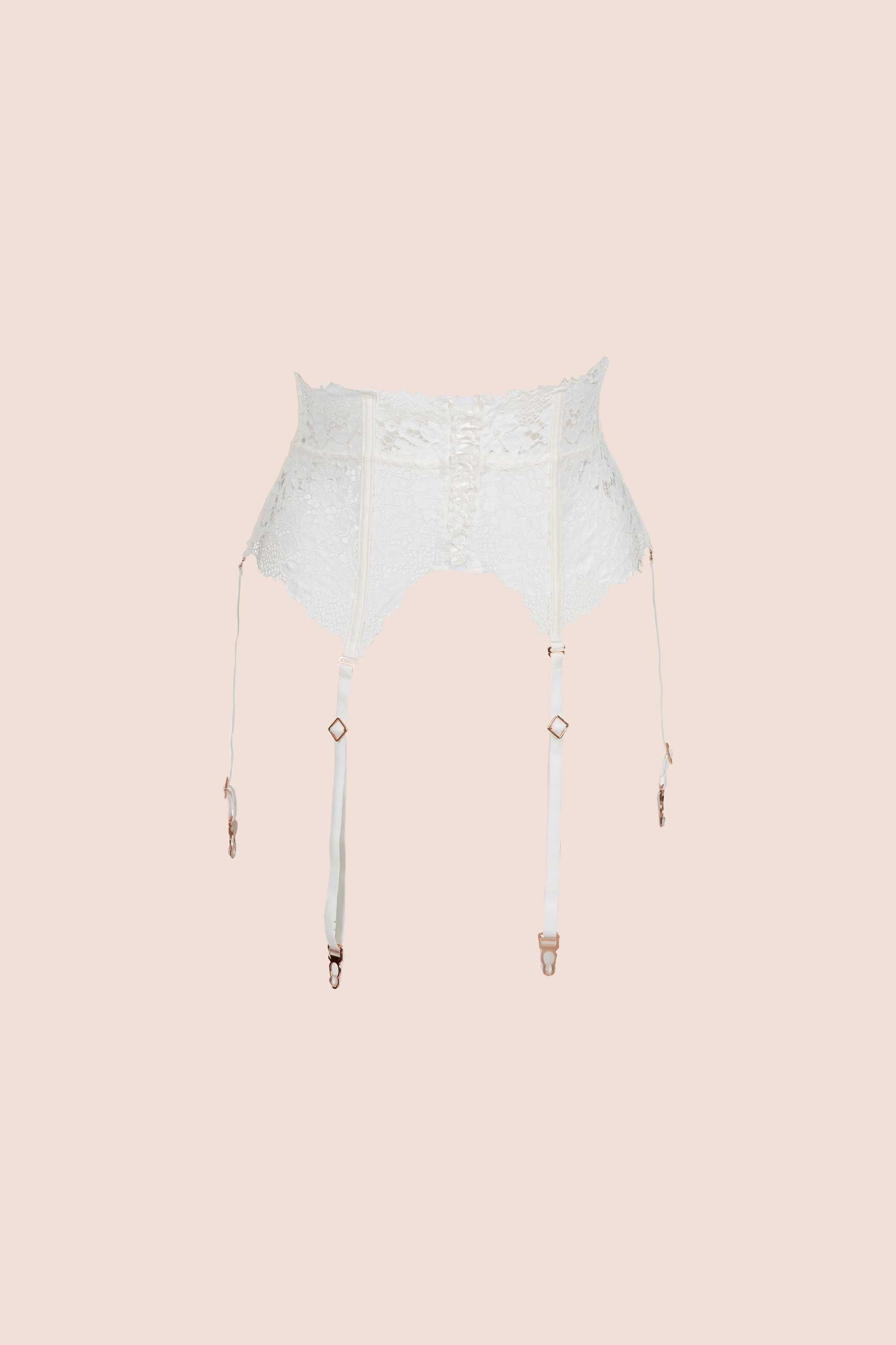 Connecting with Culture Lace Garter Belt Ivory