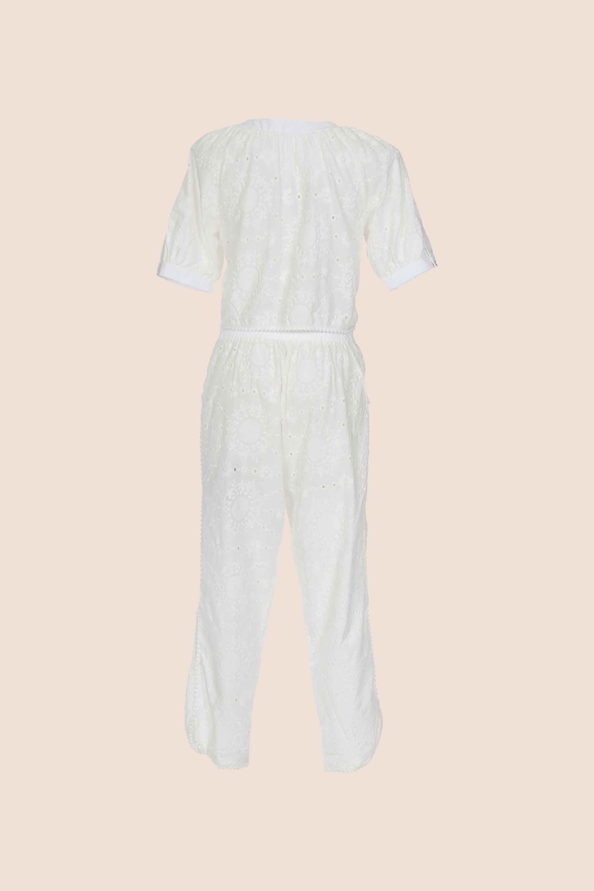 Connecting with Culture Eyelet Pant Pajama Set