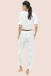 Connecting with Culture Eyelet Pant Pajama Set