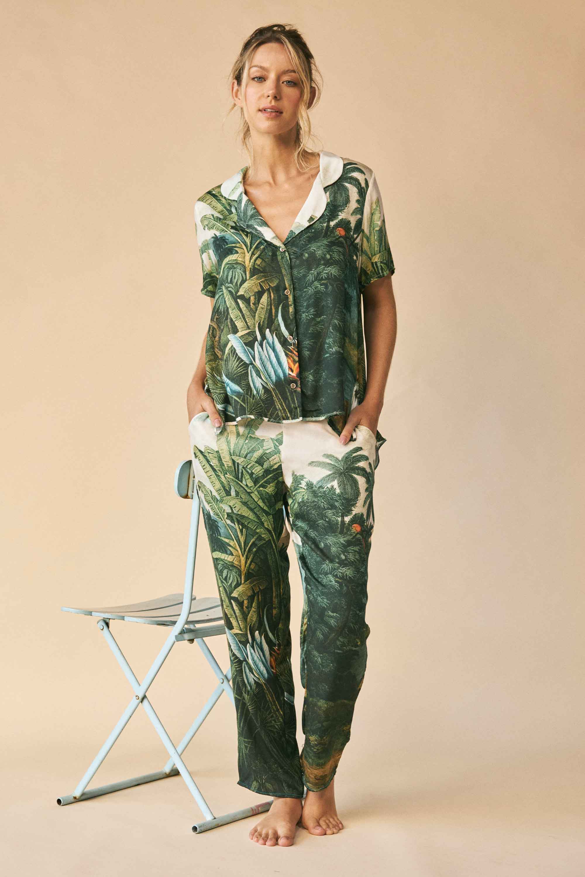 Connecting With Your Inner Self
 Long Pajama Set Printed