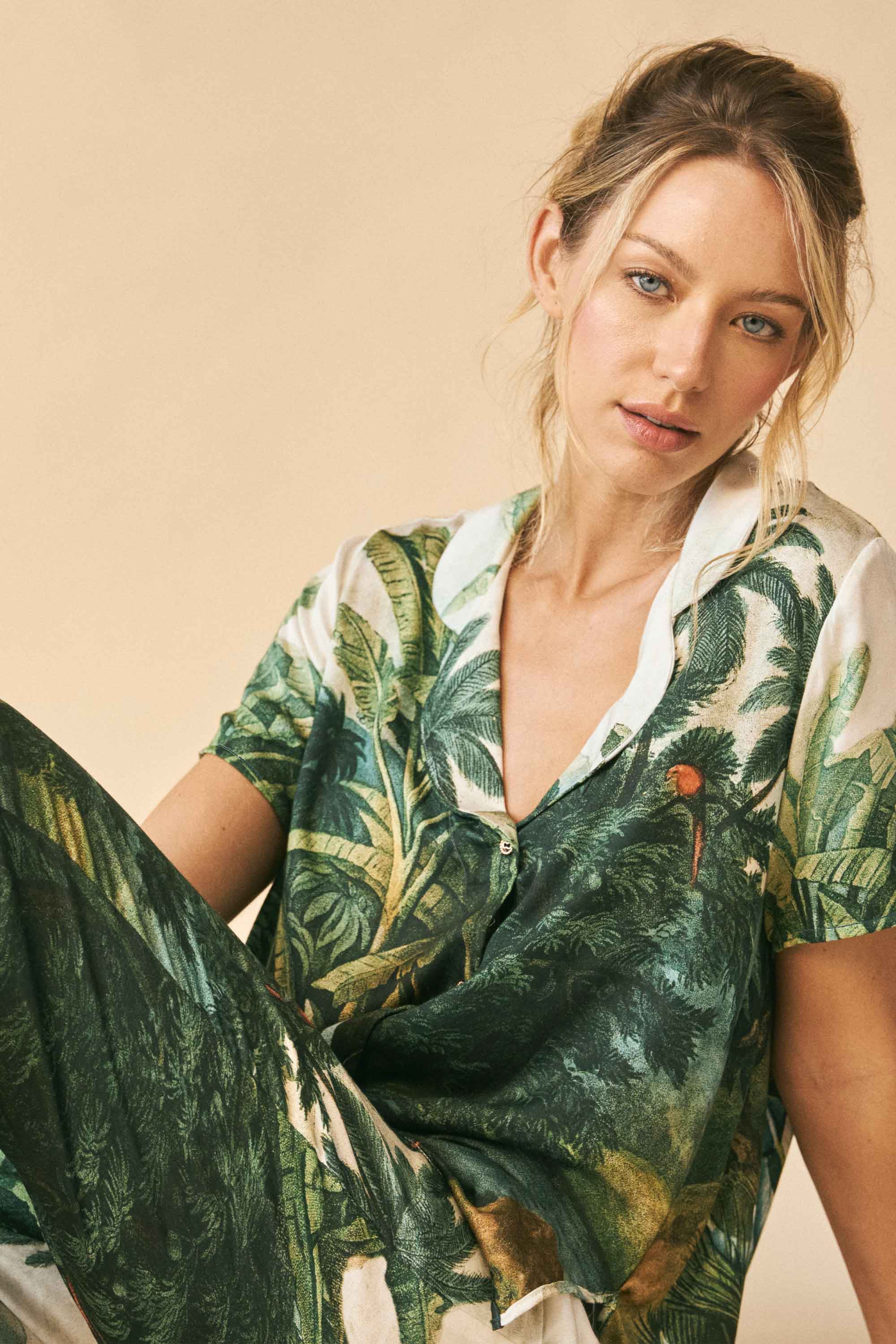 Connecting With Your Inner Self
 Long Pajama Set Printed