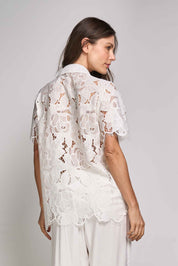 ELLIPSE COTTON LACE LONG PAJAMA SET