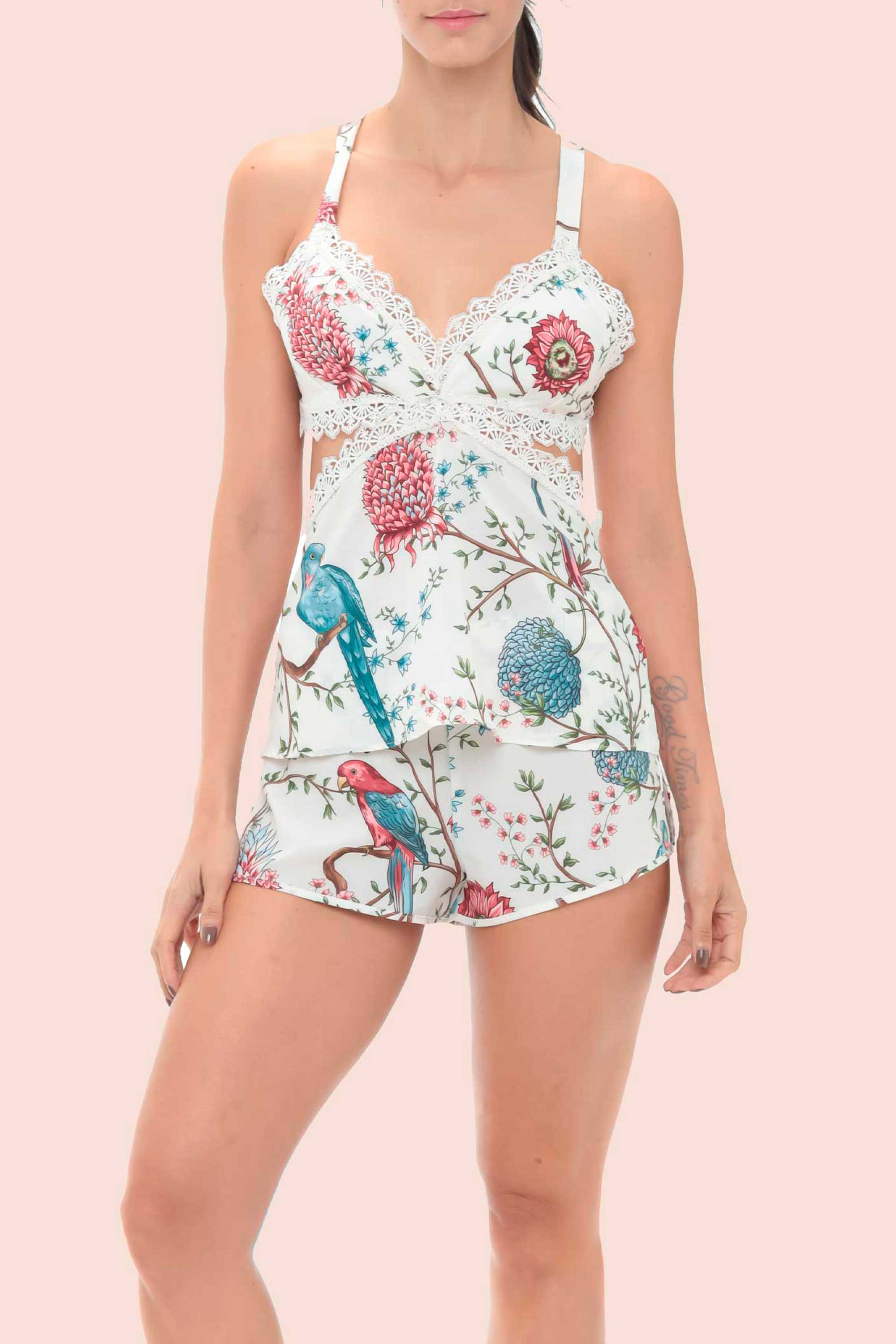 Connecting with Meditation Shorts Pajama Set