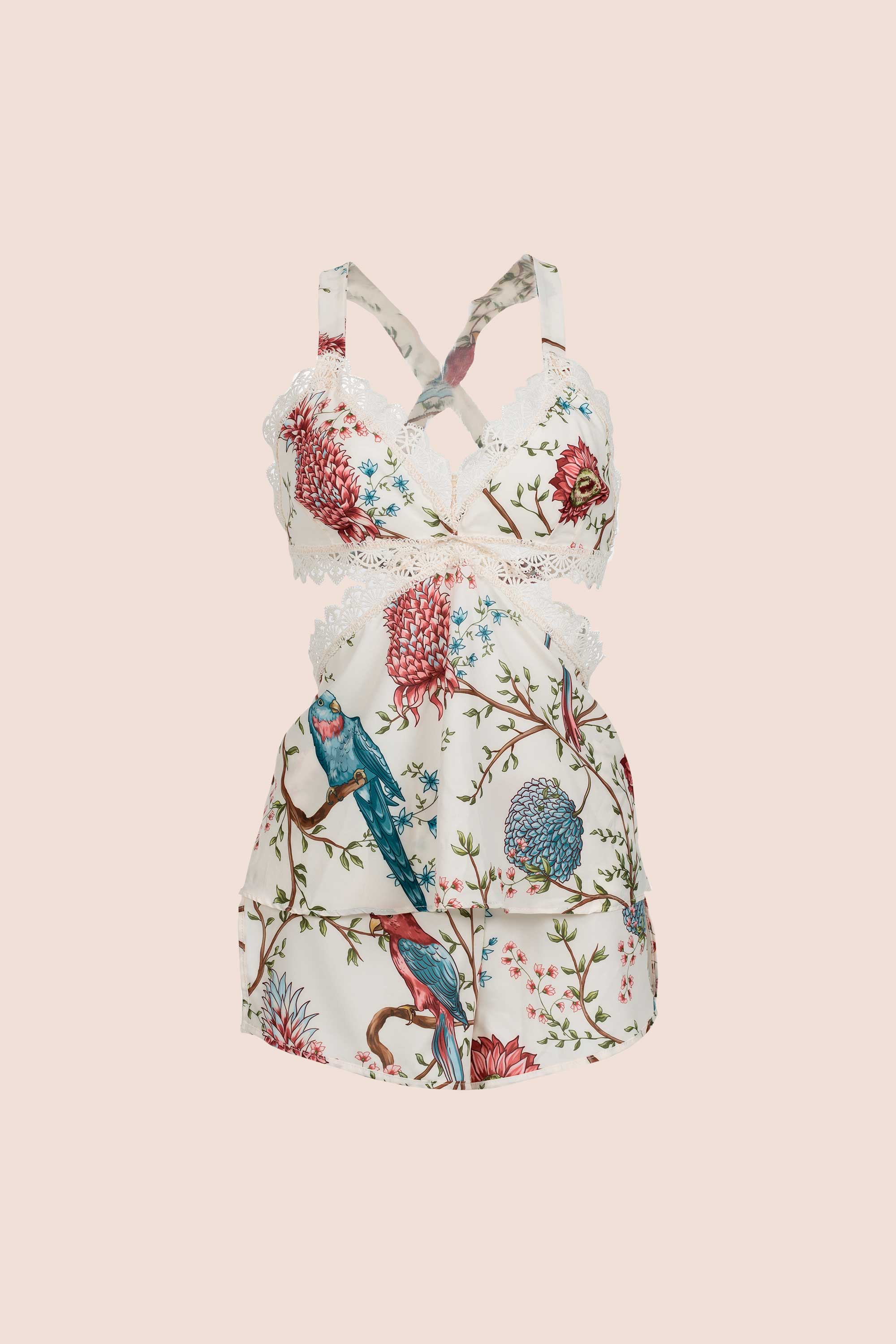 Connecting with Meditation Shorts Pajama Set