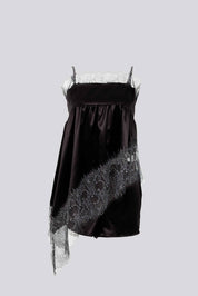 ELLIPSE SATIN LACE SHORTS PAJAMA SET