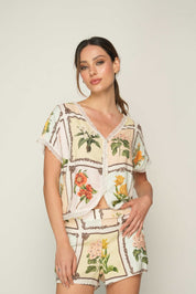 ELLIPSE CONTINUITY SHORT PAJAMA SET