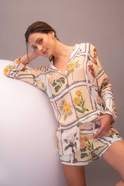 ELLIPSE CONTINUITY LONG SLEEVE AND SHORT PAJAMA SET