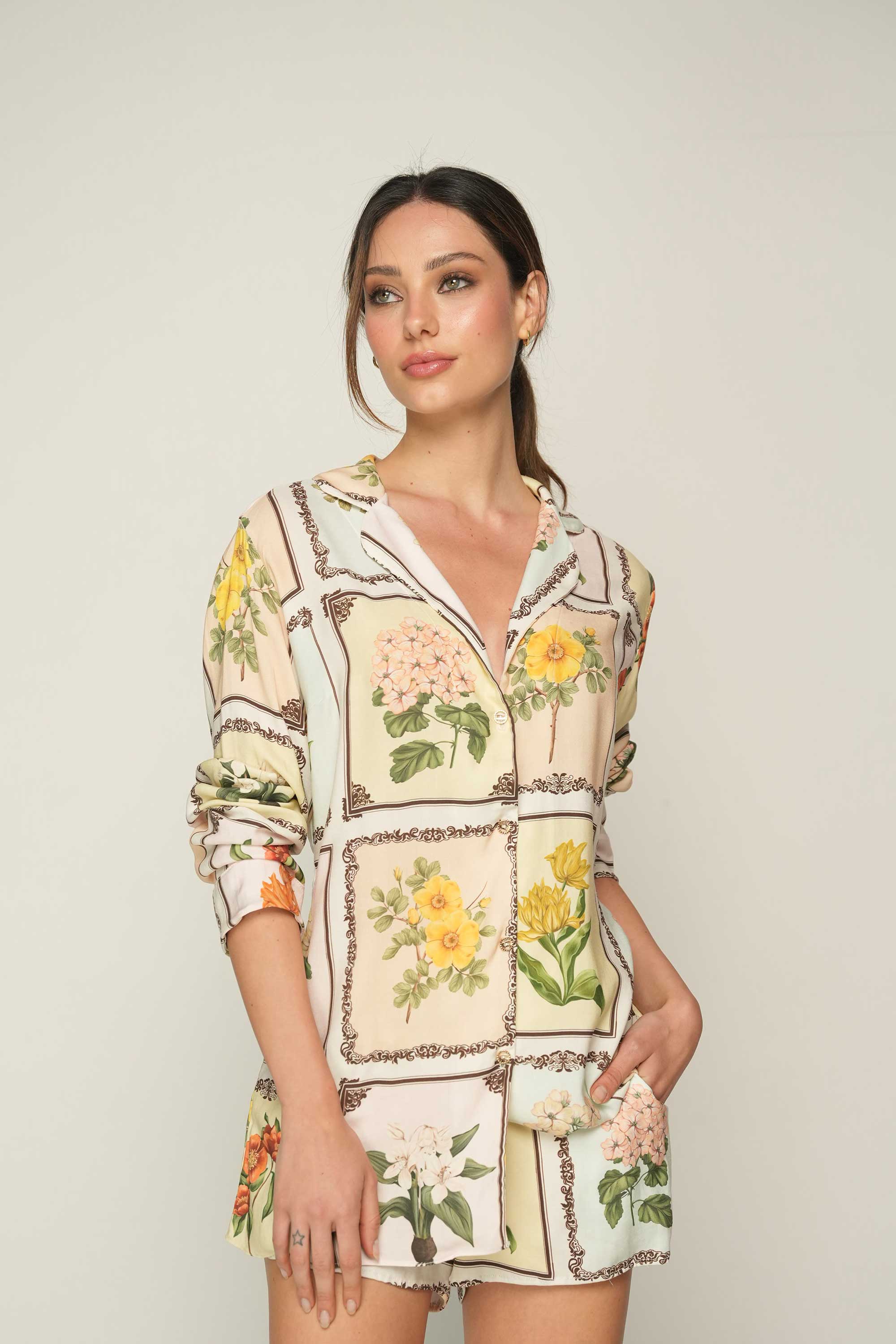 ELLIPSE CONTINUITY LONG SLEEVE AND SHORT PAJAMA SET